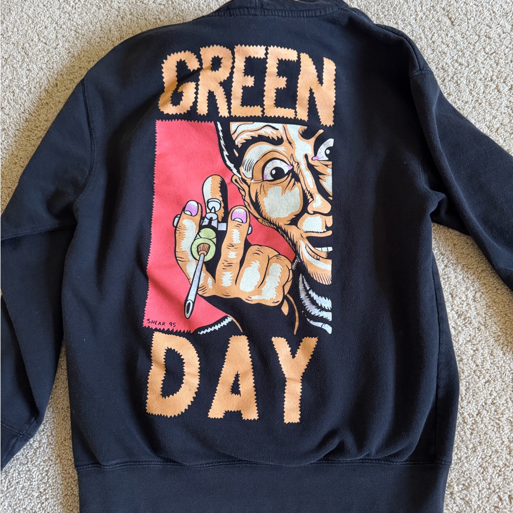 Green Day Black Graphic Sweater